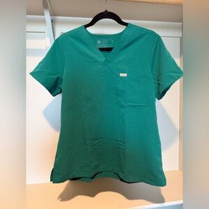 Figs Hunter Green Scrub Top